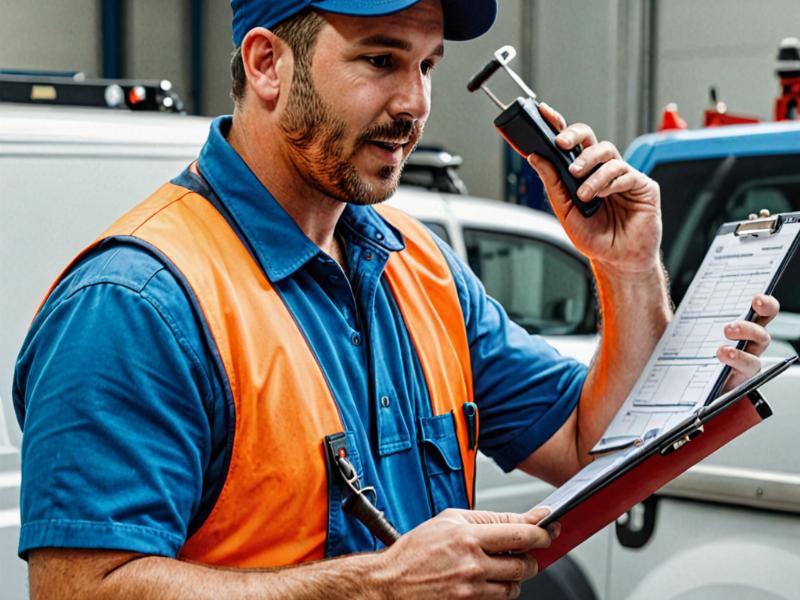 Plumber on phone